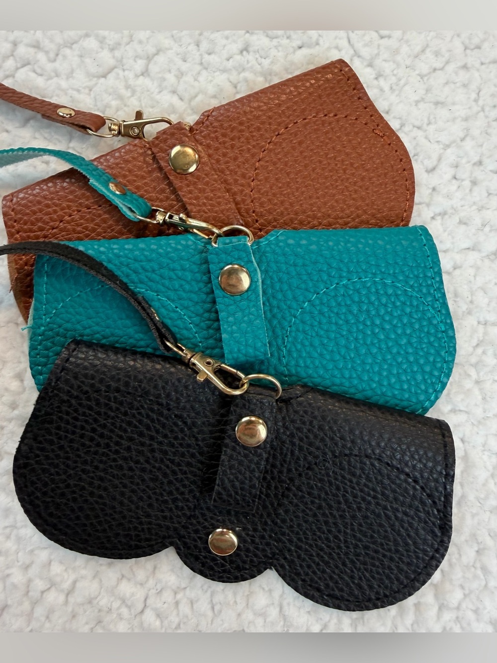 (Set of 3) Faux Pebble Leather Eyewear Cases - Picture 5 of 7